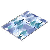 水彩冬の森シームレスパターン ノートブック (左側)