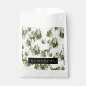 水彩冬の森シームレスパターン フェイバーバッグ (正面)