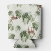 水彩冬の森シームレスパターン 缶クーラー (裏面)