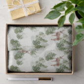 水彩冬の森シームレスパターン 薄葉紙 (ギフト)