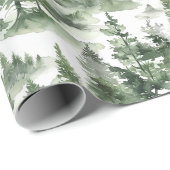水彩冬の森パターン ラッピングペーパー (ロールコーナー)