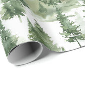 水彩冬の森パターン ラッピングペーパー (ロールコーナー)