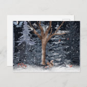水彩冬の森 シーズンポストカード (正面/裏面)
