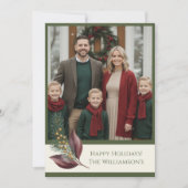 水彩冬の植物パターン シーズンカード (正面)