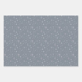 水彩冬の植物学スノーフレーククリスマス ラッピングペーパーシート (正面2)