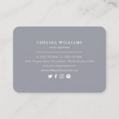 水彩冬の植物葉 名刺 (裏面)