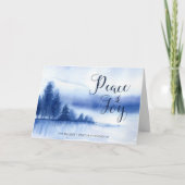 水彩冬の湖の平企業の和の喜び シーズンカード (正面)