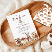 水彩冬の牧草地の赤ちゃんシャワー 招待状