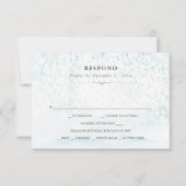 水彩冬の結婚式文房具 出欠カード (正面)