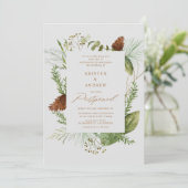 水彩冬の緑が延期さ結婚れた 招待状 (スタンド正面)
