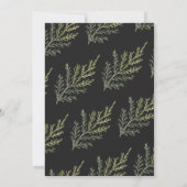 水彩冬の緑が延期さ結婚れた 招待状 (裏面)