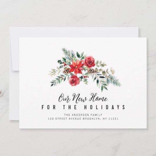 水彩冬の緑の感動発表 シーズンカード (正面)