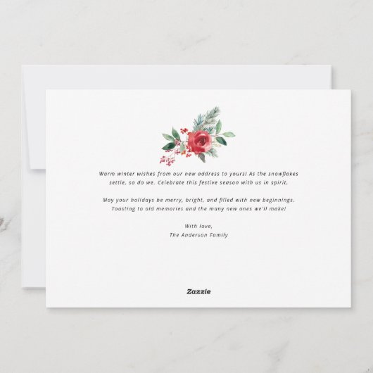 水彩冬の緑の感動発表 シーズンカード (裏面)