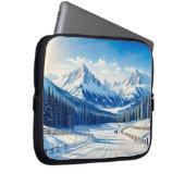 水彩冬の背景エレクトロニクスバッグ ラップトップスリーブ (正面右)