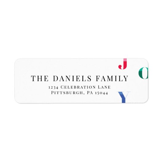 水彩冬の赤い喜び ラベル (正面)