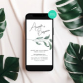 水彩冬の離れ花婚宴 招待状