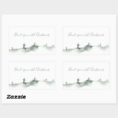 水彩冬の雪のシーン長方形ステッカー 長方形シール (シート)