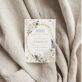 水彩冬の雪のフレーム結婚式パーティー 招待状