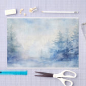 水彩冬の雪の色合いブルーNo.1 薄葉紙 (クラフト)