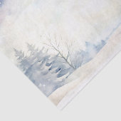 水彩冬の雪の色合いブルーNo. 3 薄葉紙 (詳細)