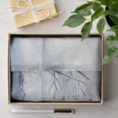 水彩冬の雪の色合いブルーNo. 4 薄葉紙 (ギフト)