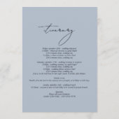 水彩冬の雪景色結婚の旅程 プログラム (裏面)