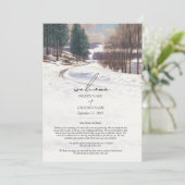 水彩冬の雪景色結婚の旅程 プログラム (スタンド正面)