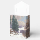 水彩冬の雪景色結婚の風景 フェイバーボックス (オープン)