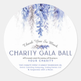 水彩冬の青夕べチャリティーガライベント ラウンドシール