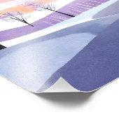 水彩冬の風景の写真の拡大 フォトプリント            (角)