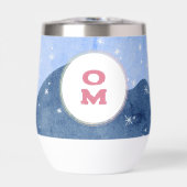 水彩冬の風景モノグラム雪 (正面)