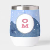 水彩冬の風景モノグラム雪 (背面)