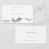 水彩冬の風景 名刺 (正面/裏面)