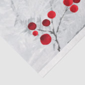 水彩冬の（鳥）ショウジョウコウカンチョウデコページ 薄葉紙 (詳細)