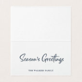 水彩冬アメリカンロビン折り畳みカード (内部フラット)