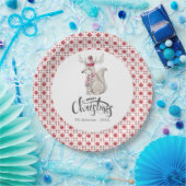水彩冬キツネクリスマスパーティー ペーパープレート (パーティー)