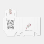 水彩冬キツネクリスマス フェイバーボックス (折り畳みなし)