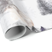 水彩冬クリスマスラッピング紙 ラッピングペーパー (ロールコーナー)