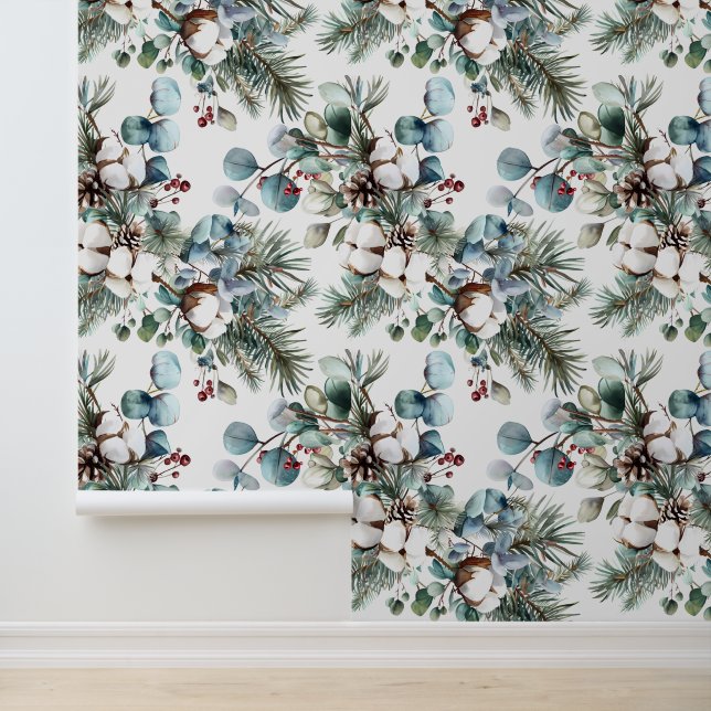 水彩冬コットン松クリスマス 壁紙 (アプリケーション)