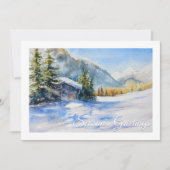 水彩冬シーンビジネス シーズンカード (正面)