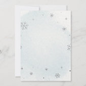 水彩冬ジェンダー・リベール・ベイビーシャワー 招待状 (裏面)