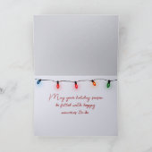 水彩冬ドア付きクリスマスオーナメント シーズンカード (内部)