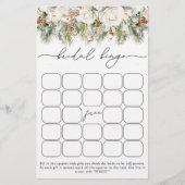 水彩冬フローラブライダルシャワービンゴゲーム (正面)