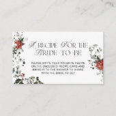 水彩冬フローラブライダルレシピ エンクロージャーカード (正面)