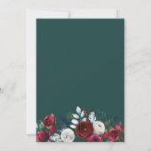 水彩冬フローラ引っ越し祝いパーティーパーティー 招待状 (裏面)