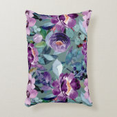 水彩冬フローラ枕 アクセントクッション (正面(垂直))