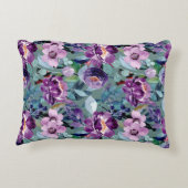 水彩冬フローラ枕 アクセントクッション (裏面)