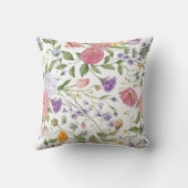 水彩冬フローラ枕 クッション (裏面)