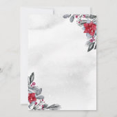 水彩冬ペンギン赤ちゃんシャワー招待状 招待状 (裏面)