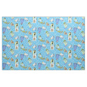 水彩冬ペンギン雪片スノーボード ファブリック (ヤード)